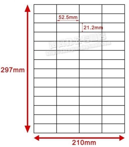 80 A4 Sheets 56 Per Sheet Computer Labels Inkjet Laser 52.5mm X 21.2mm K0969-3