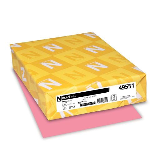 Neenah Exact Index Cardstock 110 lb 8.5 x 11 Inches 250 Sheets Cherry