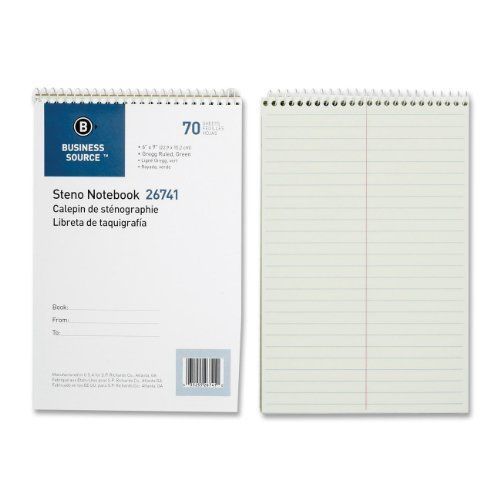 Business Source Steno Notebook - 70 Sheet - 15 Lb - Gregg Ruled - 6&#034; (bsn26741)