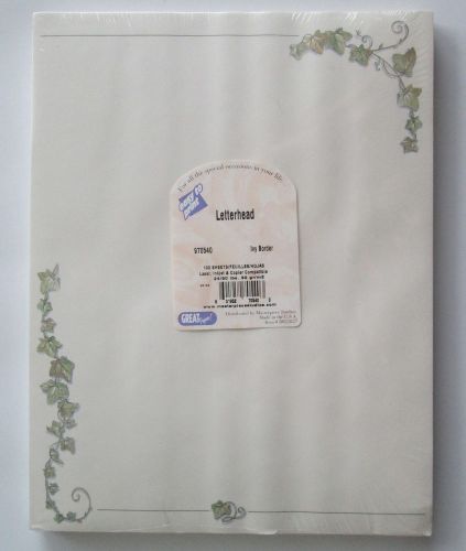 Letterhead Ivy Border Stationary Laser Inkjet Copier Printer Paper 100 Sheets