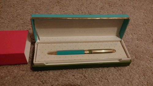 Kate Spade Ball Point Pen - Nom De Plume - Green and Turquoise