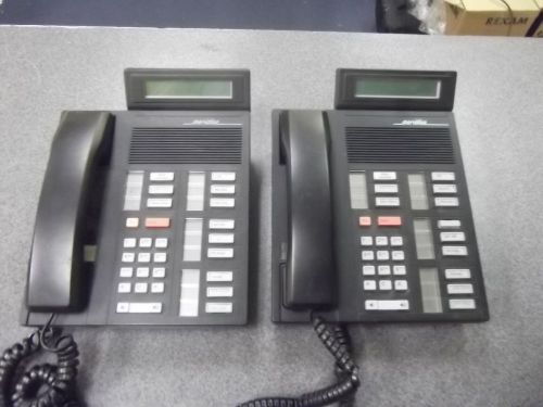 Lot (2) NORTEL MERIDIAN NT4X39 BLK Business Phones w/ Handsets