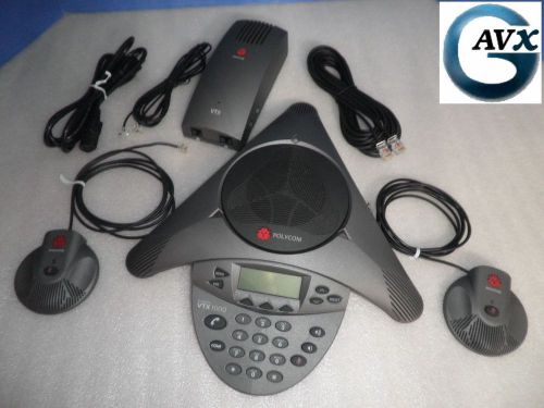 Polycom soundstation vtx1000 w/2- microphones +90day warranty, p/s: complete for sale