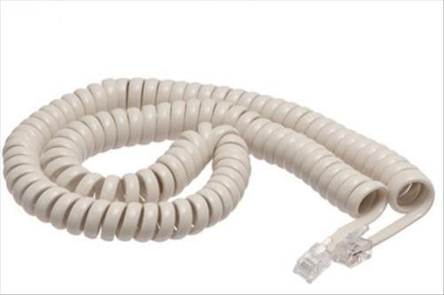 3 pack 12 foot off white telephone handset curly cord compatible w/ all phones for sale