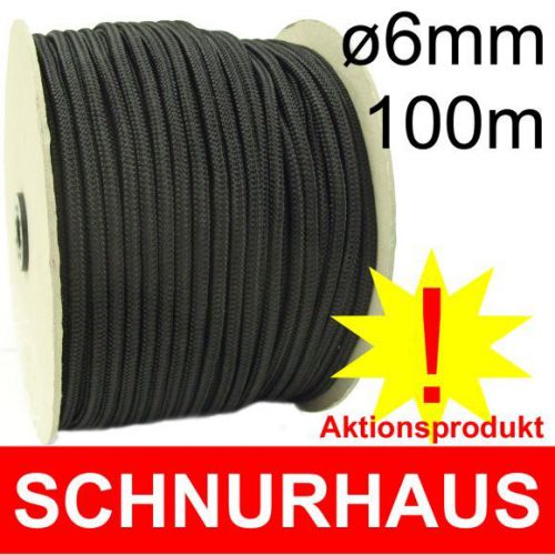 6mm Reepschnur 100m schwarz Seil Nato military BW Black