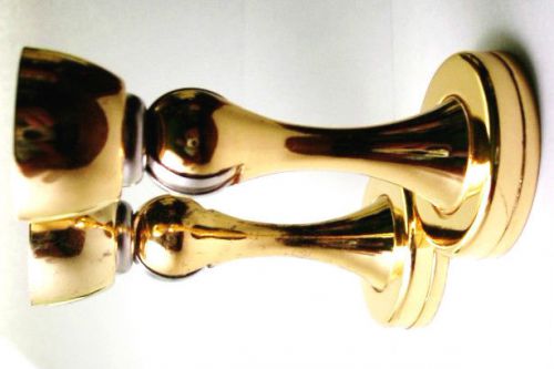 Lot of 2 ~ mx-1 polished brass commercial grade *magnetic* door stops / holder for sale