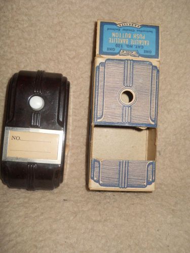 NEW IN BOX VINTAGE EAGALITE BAKELITE PUSH BUTTON DOOR BUZZER BELL CAT. NO. 120