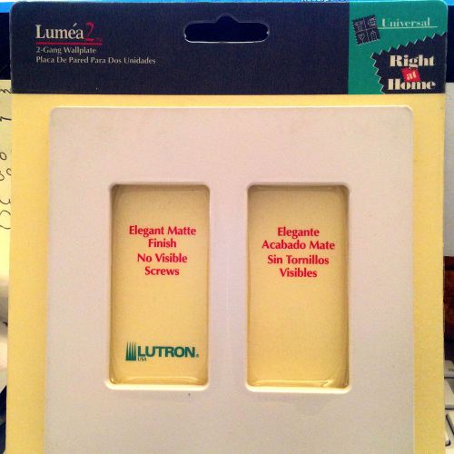 NEW Lutron Lumea2 2 Gang Wallplate with NO visible screws TRUE WHITE/BLANCO