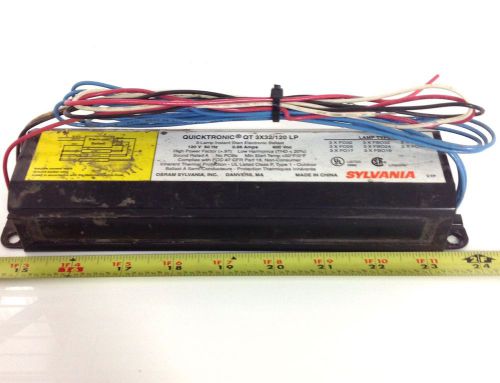 SYLVANIA QUICKTRONIC 120V 3 LAMP INSTANT START BALLAST QT 3X32/120 LP