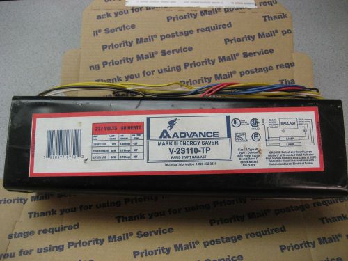 Advance V-2S110-TP V2S110TP (2) F96T12/HO 277V High Output Ballast, New