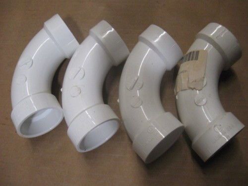 4 MINDECO 1-1/2&#034; PVC PIPE ELBOWS USA MADE NOS