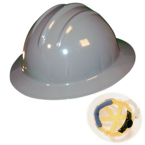 BULLARD HEAD PROTECTION FULL BRIM WHITE HARD HAT HARDHAT SIX-POINT SUSPENSION !!