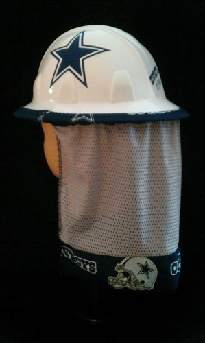 Hard hat and neck shade neck protector combo  mesh cowboys silver-n-blue for sale