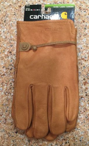 NEW Carhartt Mens Full Grain Leather Driver Work Glove  Brown  XLarge