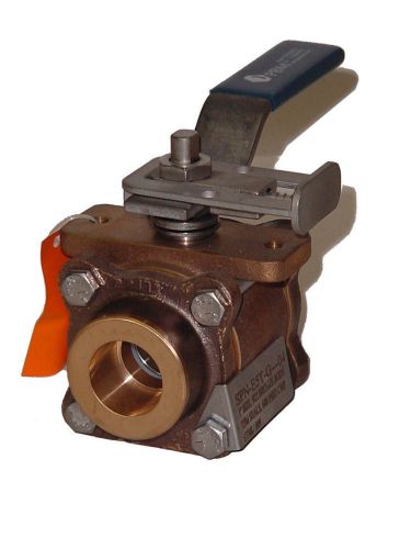 Lot of six (6)  1&#034; bronze pbm ball valves #spn-e5t-g---04  (copper sweat) for sale