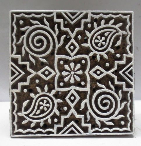 Indian wooden hand carved textile printing block stamp design ????????????????? for sale