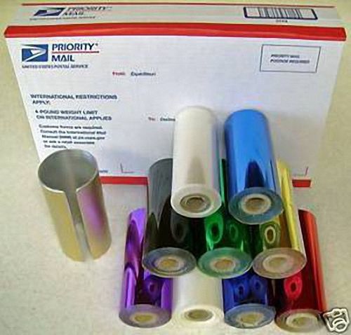 Hot stamp stamping foil kingsley howard 9 asst colors  3&#034; x 100&#039; + canister for sale