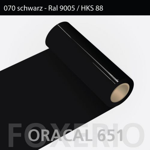 Film adhesif 651-070 noir brillant feuille 63cm x 20m oracal pvc traceur for sale