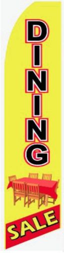 Dining sale super feather sign flag 15ft flutter swooper banner bnf for sale