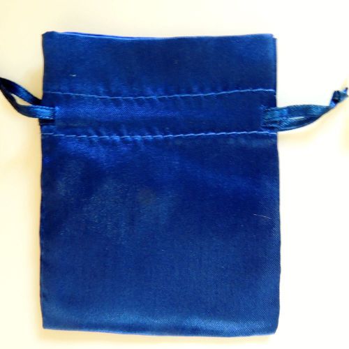 10 Satin Drawstring Pouches 5&#034;x 8&#034; ROYAL BLUE Jewelry Bags
