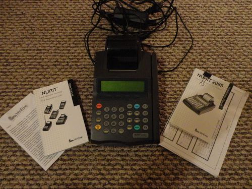 Verifone Lipman Nurit 2085 POS Debit/Credit Card Terminal w/Box &amp; Manuals