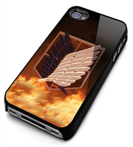 Attack on titan anime fire logo iphone 5c 5s 5 4 4s 6 6plus case for sale