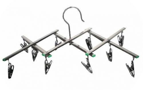 2 expandable display hanging rack 10 metal clips flags caps hats ceiling hanger for sale