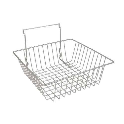 12&#034; x 12&#034; x 4&#034;h shallow slatwall basket 3 pcs - chrome - fits all slat panels for sale