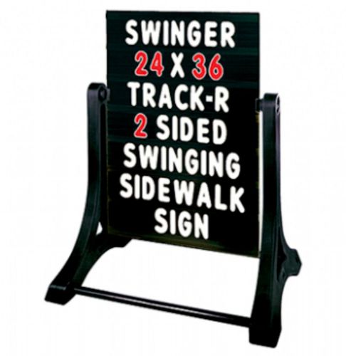 Outdoor changeable letter message board swinger sign sidewalk curb sign, black for sale