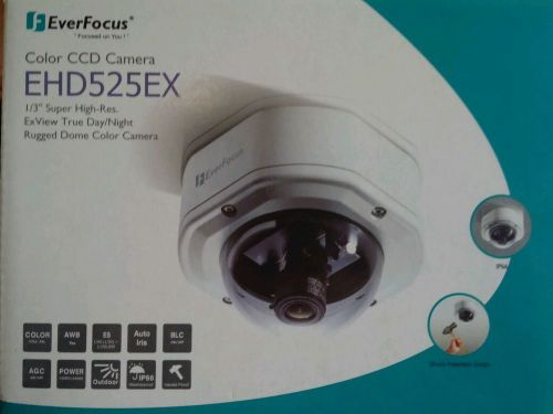 EVERFOCUS EHD525EX/3 1/3&#034; SUPER HI RES. EXVIEW TRUE DAY/NIGHT RUGGED DOME CAMERA