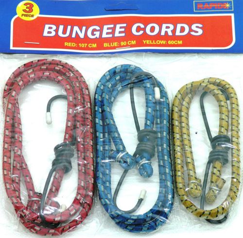 107,90,60cm Elasticated Tie Down Straps Bungee Cord Roof Rack Motorcycle Fishing