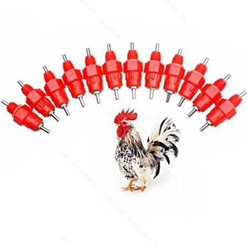 25PCS Water Nipple Drinker Chicken Feeder #S Poultry Duck Hen Screw In Style