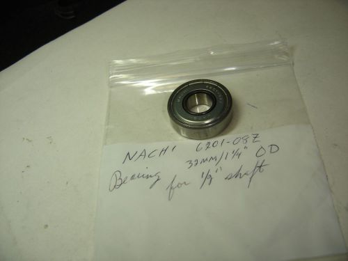 Nachi 6201-08z ball bearing 32 mm / 1,1/4 od for 1/2&#034; shaft nnb for sale