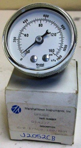 Marshall General Service Gauge 0-160 PSI 0-1100 kPa 2&#034; 1/4&#034; NPT J2052 G14397 NIB