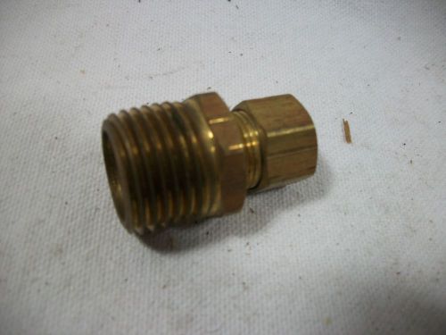 ROLAIR Air Compressor brass fitting 1/2 NPT  x 3/8&#034; COMPRESSION 1/2 MIP X 3/8 OD