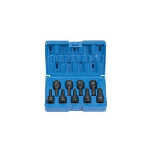 Grey pneumatic corp. 1200t 3/8&#034; drive 9 piece internal star impact driver set for sale