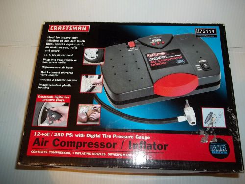 New Craftsman12V Portable Inflator with Digital Pressure Gauge Car Pump Portable