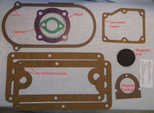 8 piece gasket set John Deere 1.5 HP type E Hit Miss Gas Engine for Waterloo