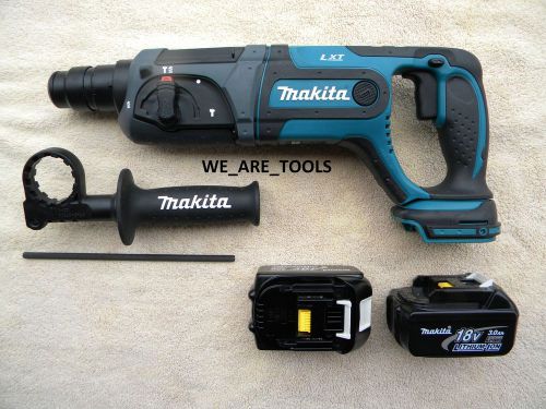 Makita 18v bhr241 sds hammer drill lxt concrete chisel, 2 bl1830 battery 18 volt for sale