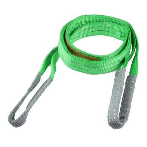 Green 2T Straight Capacity 2M Eye to Eye Web Lifting Strap Tow Strap