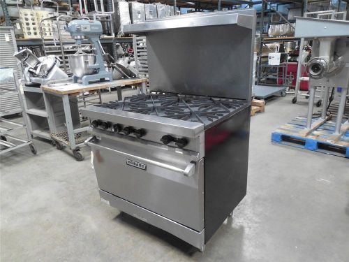 HOBART NAT. GAS 6 BURNER RANGE/OVEN-MODEL# MGR-36 - COMPLETLY REFURBISHED