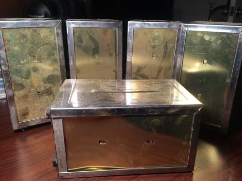 Vintage Restaurant Metal Two Sided Napkin Holder Dispensers Lot Of 5