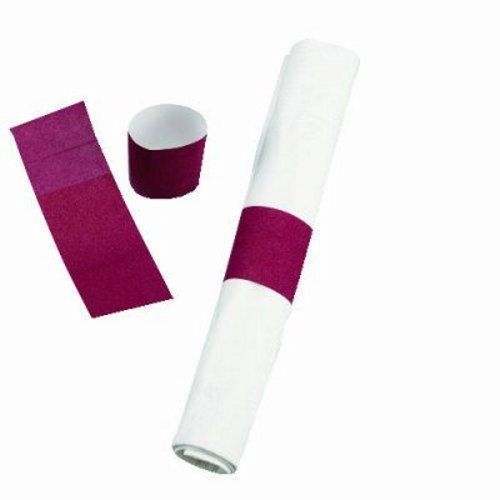 Paper Napkin Bands, Burgundy, 2000 Bands (RPP RNB4MN)