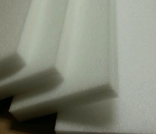 (12 qty lot) POLYETHYLENE PLANK FOAM 12&#034; x 8&#034; x 2&#034; Density 1.7pcf  white pe