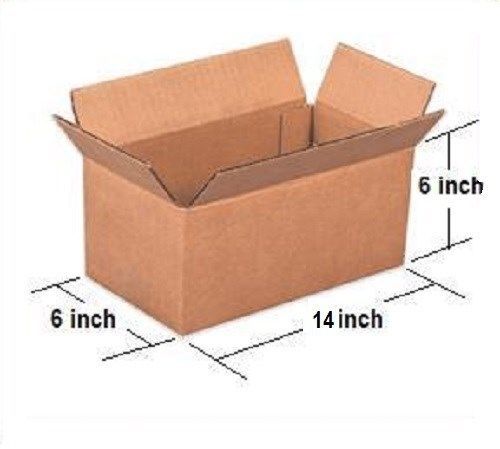 LOT 50 Small Cardboard Shipping Boxes 14/6/6 inch BOX