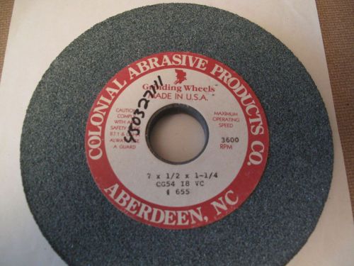 COLONIAL GRINDING WHEEL 5 PCS NEW 7 X 1/2 X 1 1/4 CG54 I8 VC