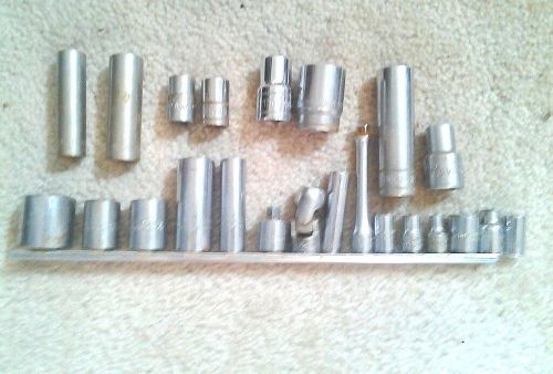 MIX SET OF PROTO,MAC,THORSEN,DURO,CV-V,BLACKHAWK,SOCKETS,1/4,3/8,1/2 DRIVE