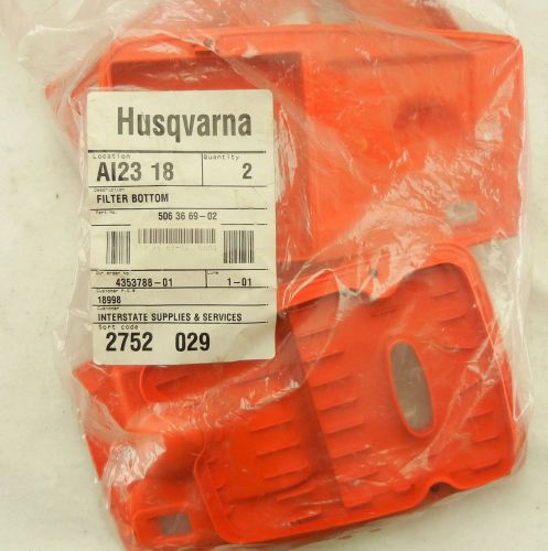 NEW OEM HUSQVARNA PARTNER K750 K 750 CUT OFF SAW FILTER BOTTOM 506366902 SEC3BAC