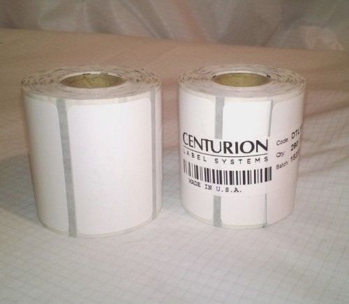 2 New Rolls ~ 580 DTL Labels ~ 2&#034; x 1.25&#034; Centurion Label Systems ~ Code DTL1981