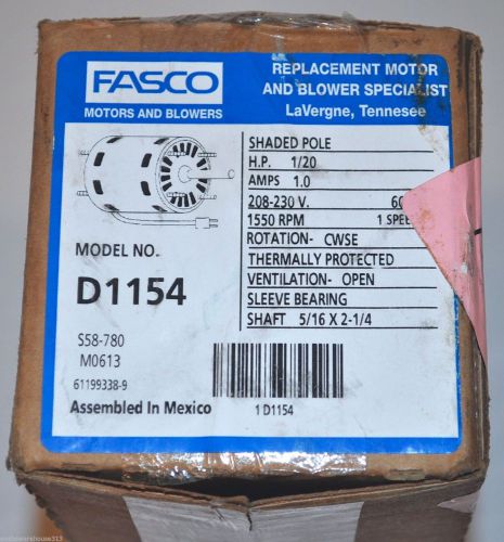 Fasco - D1154 - S58-780 M0613 Shaded Pole Blower Motor 1/20 HP